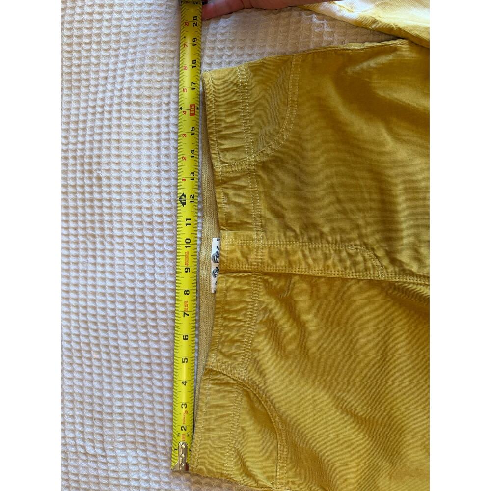 Rare Free People Gold We The Free Tie Dye Super Flare Pull On Corduroy Jeans 32 - Picture 7 of 12